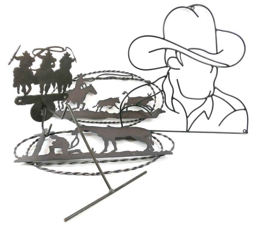 Metal Cowboy Decor