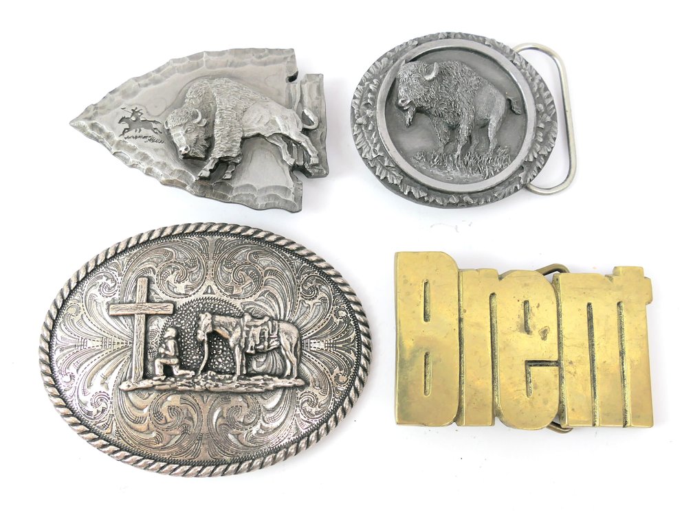 Four Unique Belt Buckles