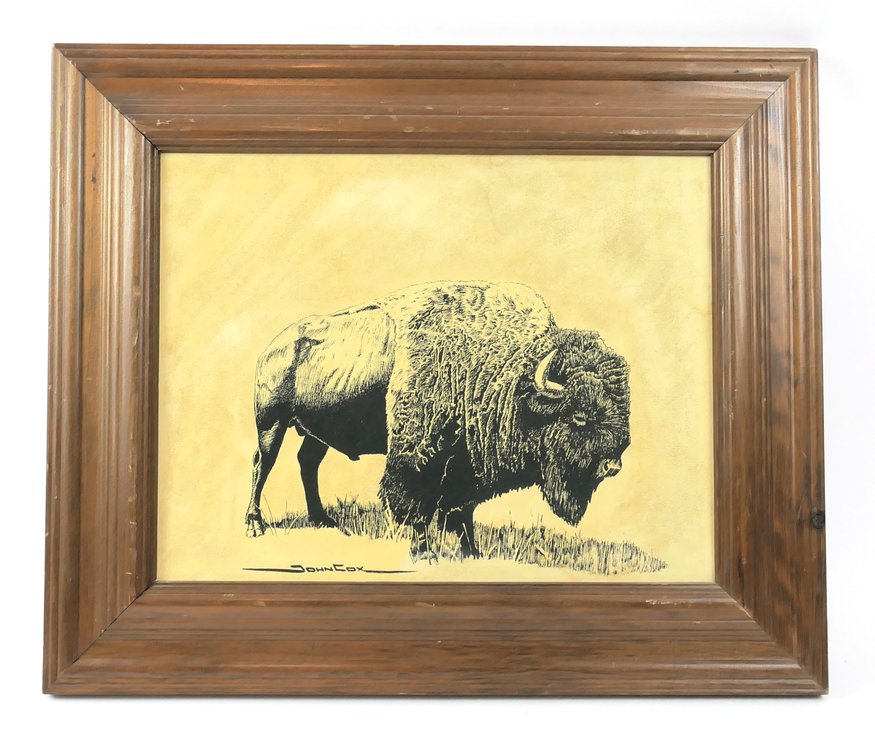 Framed Buffalo Art