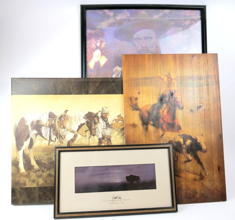 Three Cowboy Art Pieces