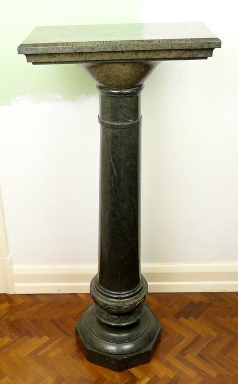 Solid Green Marble Pedestal Column