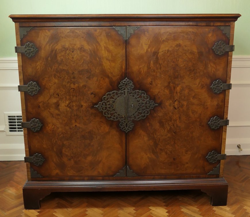 Burled Walnut Linen Cabinet