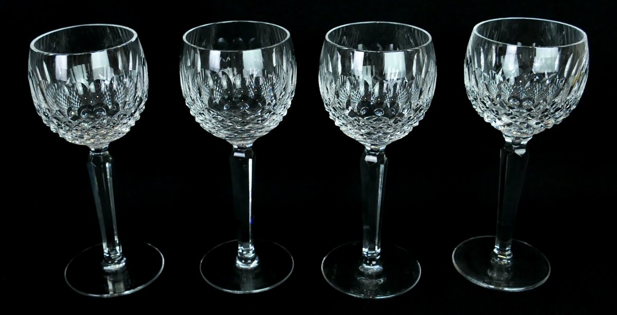 Four Waterford Crystal Colleen Red Wine Glasses