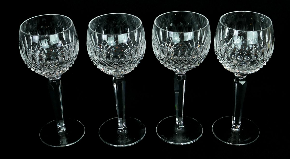 Four Waterford Crystal Colleen Red Wine Glasses