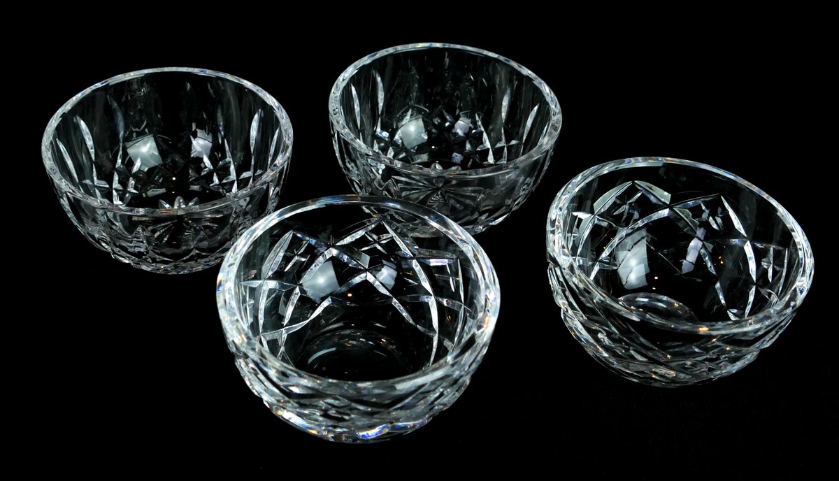Four Small Waterford Crystal Finger Bowls
