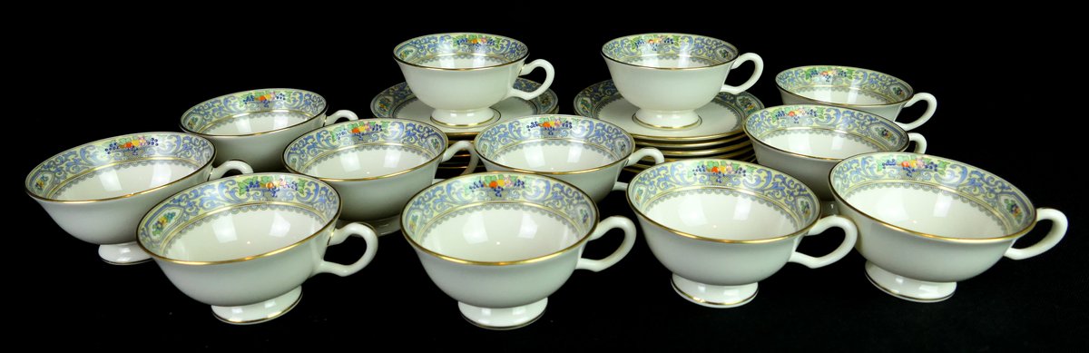 Twelve Lenox Autumn Cups and Saucers