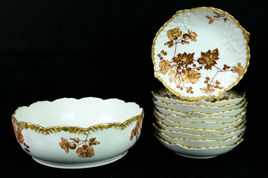 Eleven Piece Limoges Bowl Set