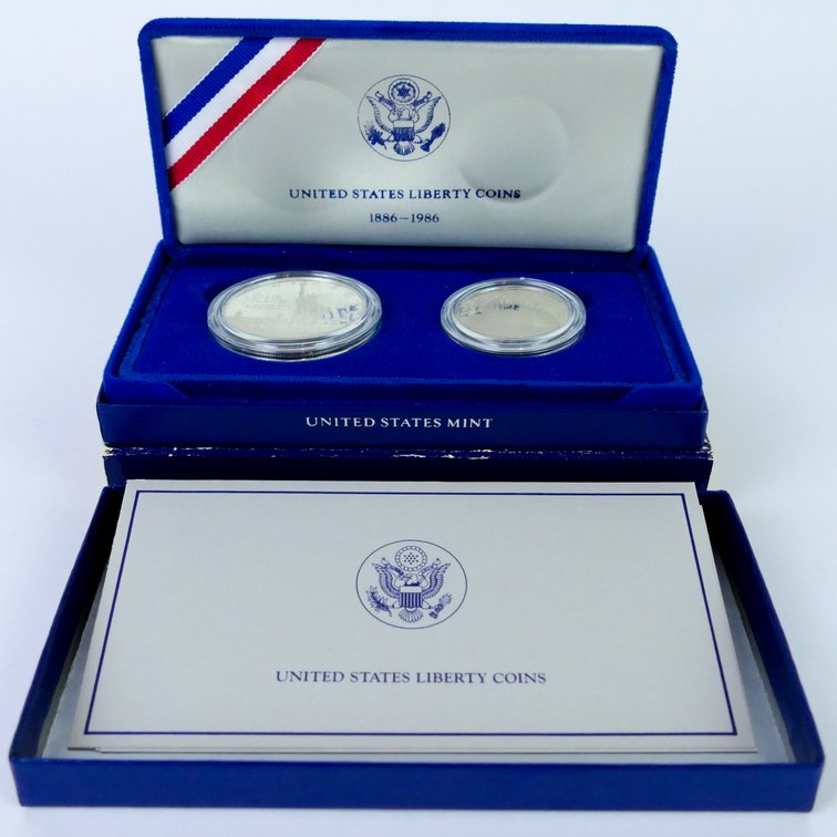 1986-1987 United States Liberty Coin Set