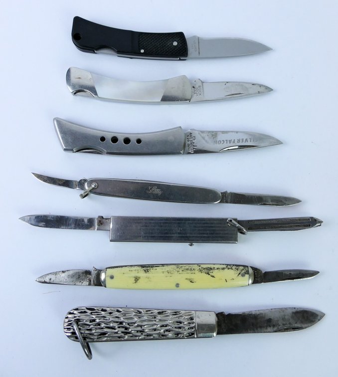 Seven Small Pocket Knives