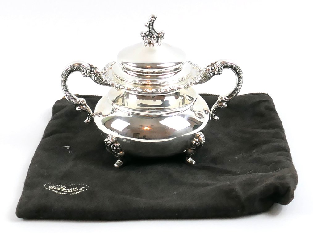 German Sterling Silver Covered Sugar Bowl