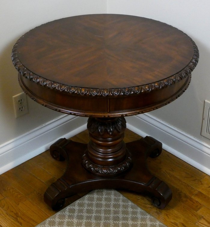 Mahogany Finish Side Table by Bernhardt