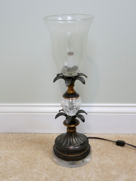 Hollywood Regency Style Candlestick Lamp