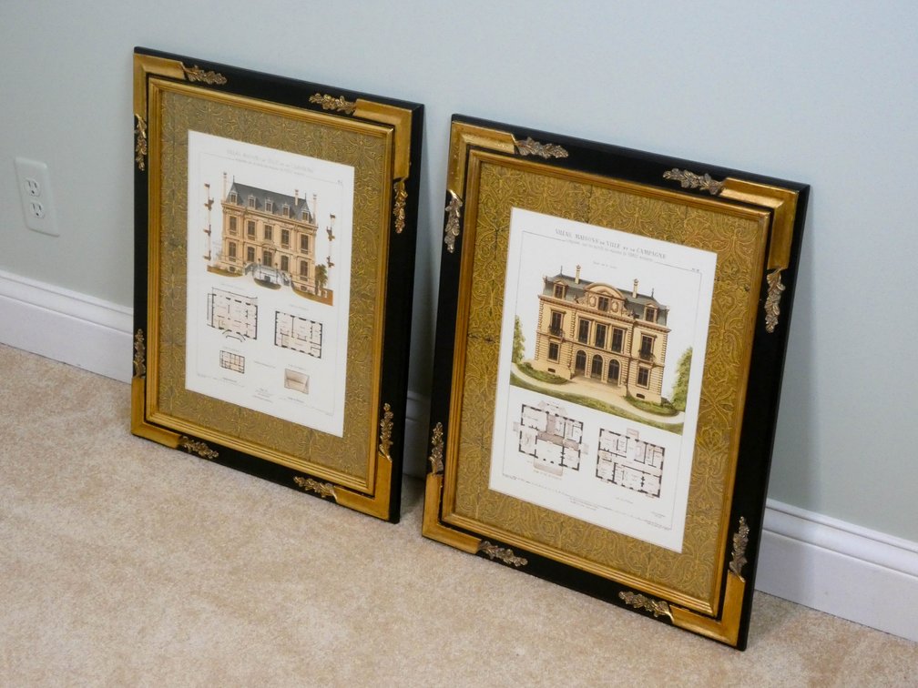 French Architectural Print Pair