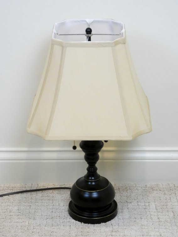 Black Candlestick Style Lamp