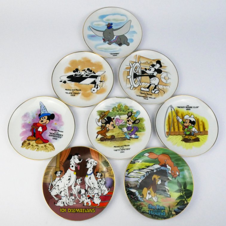 Eight Decorative Disney Plates