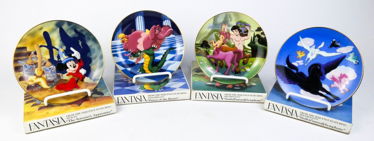 Four Fantasia Decorative Plates