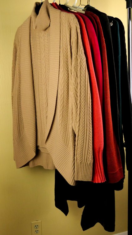 Nine Large Wool Women's Sweaters