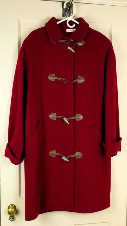 Talbots Size 14 Red Wool Women's Coat