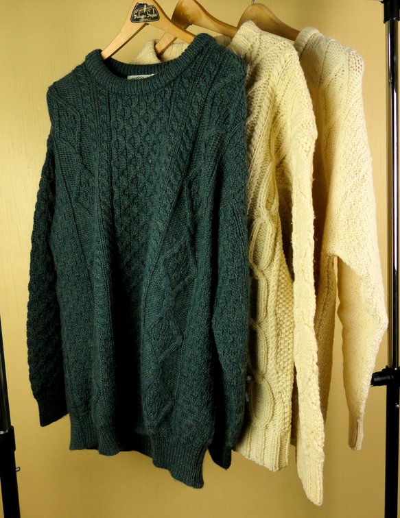Three XXL Men's Irish Wool Sweaters
