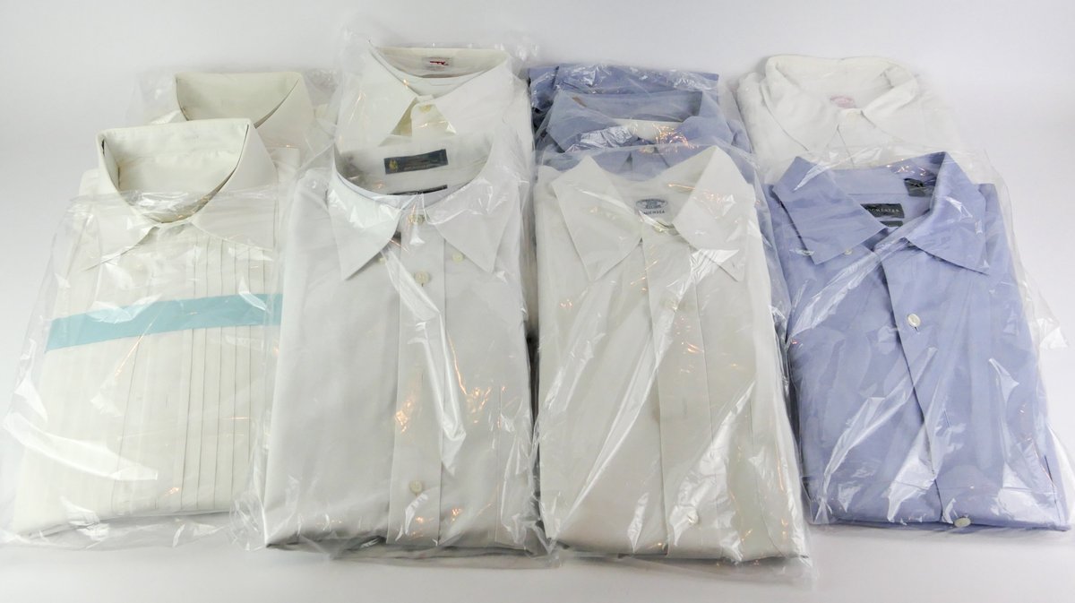 Eight Vintage Men's Tuxedo and Dress Shirts