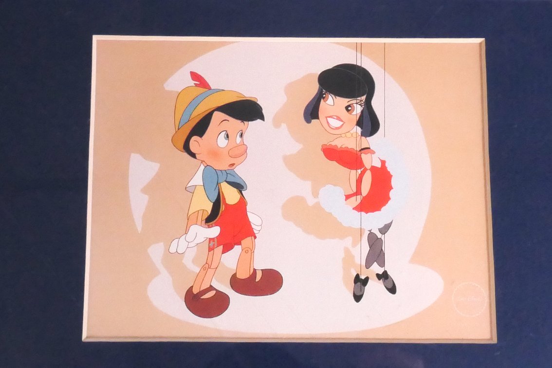 Walt Disney Sericel Pinocchio and The Marionette