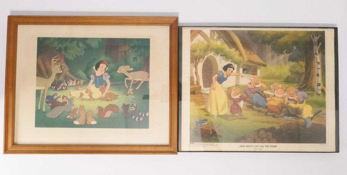 Two Disney Snow White Framed Prints
