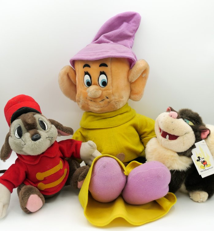 Three Vintage Plush Toys