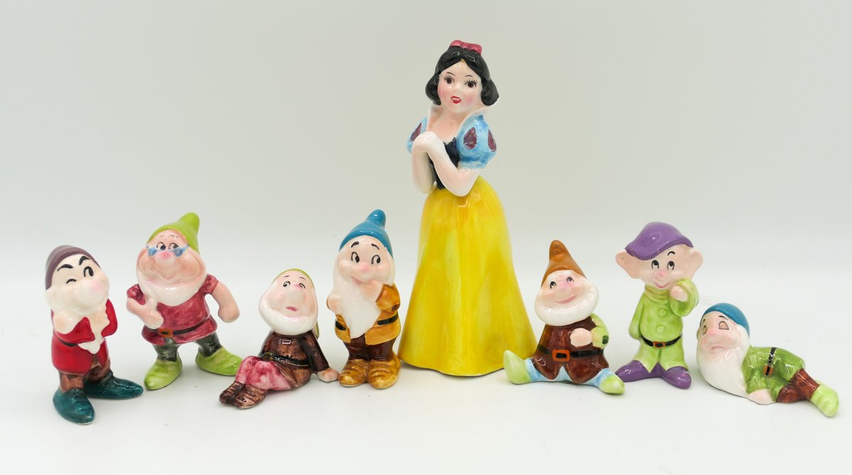 Vintage Snow White Porcelain Figurines