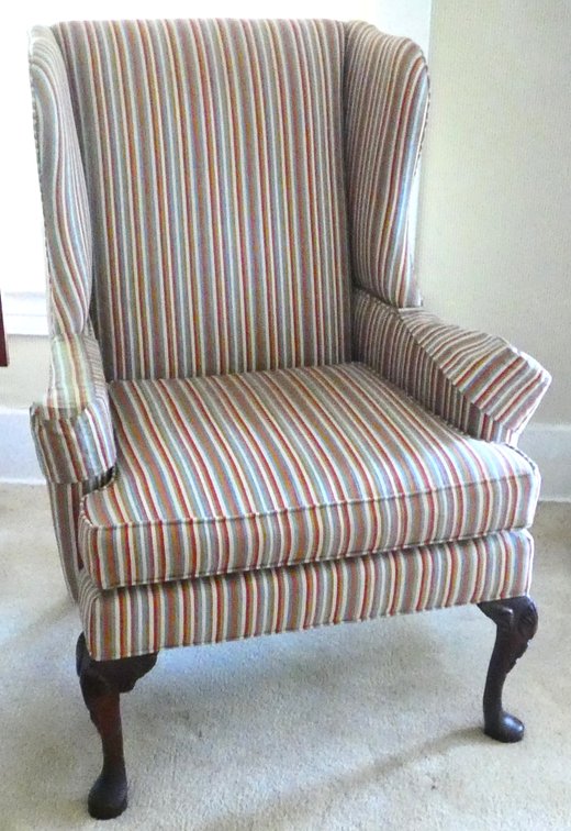 Queen Anne Style Wingback Chair
