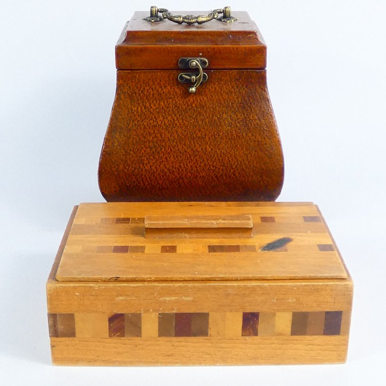 Two Wooden Accent Boxes