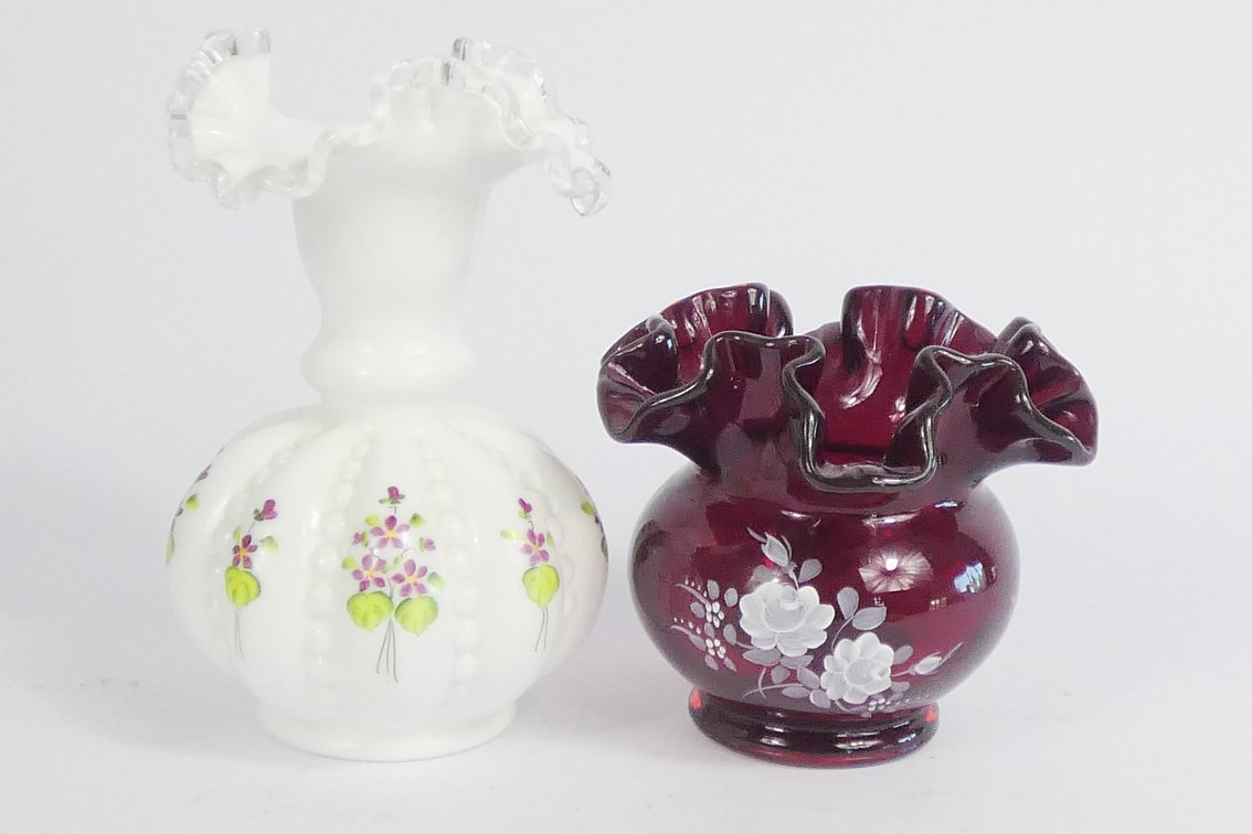 Two Fenton Vases