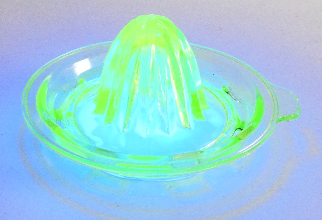 Uranium Glass Citrus Juicer