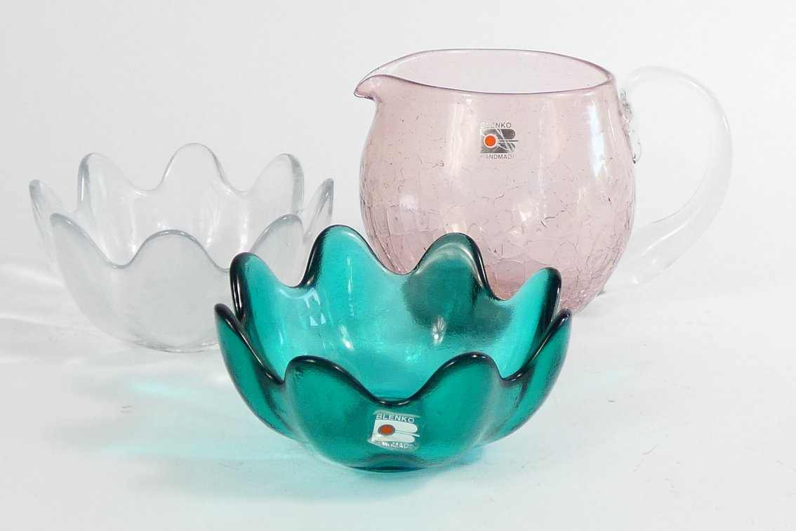 Three Blenko Glass Pieces