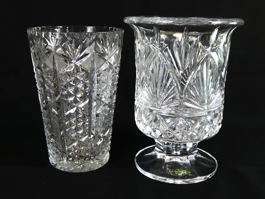 Two Crystal Vases