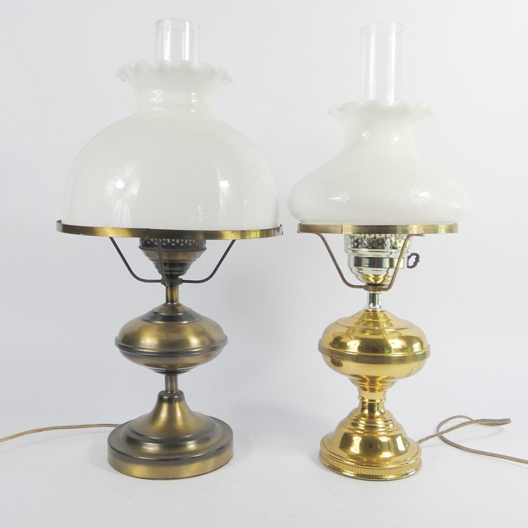 Two Electrified Oil Lamps