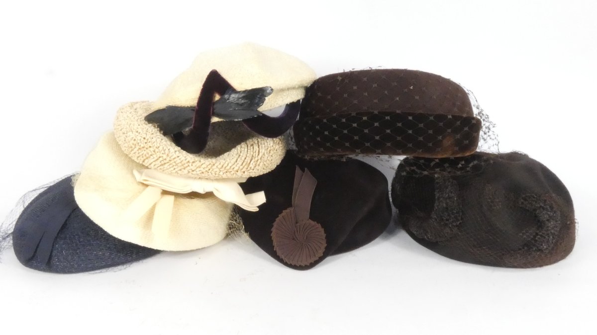 Seven Vintage Ladies' Hats