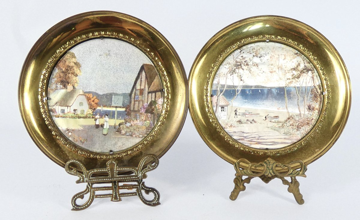 Brass Foil Accent Plate Pair