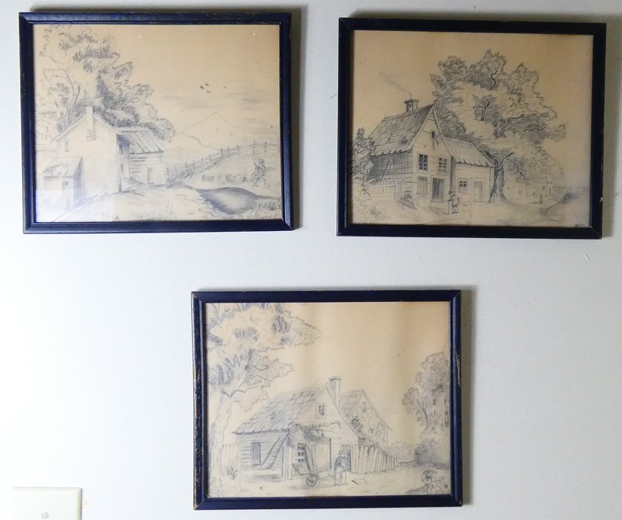 Three Original Farmhouse Sketches