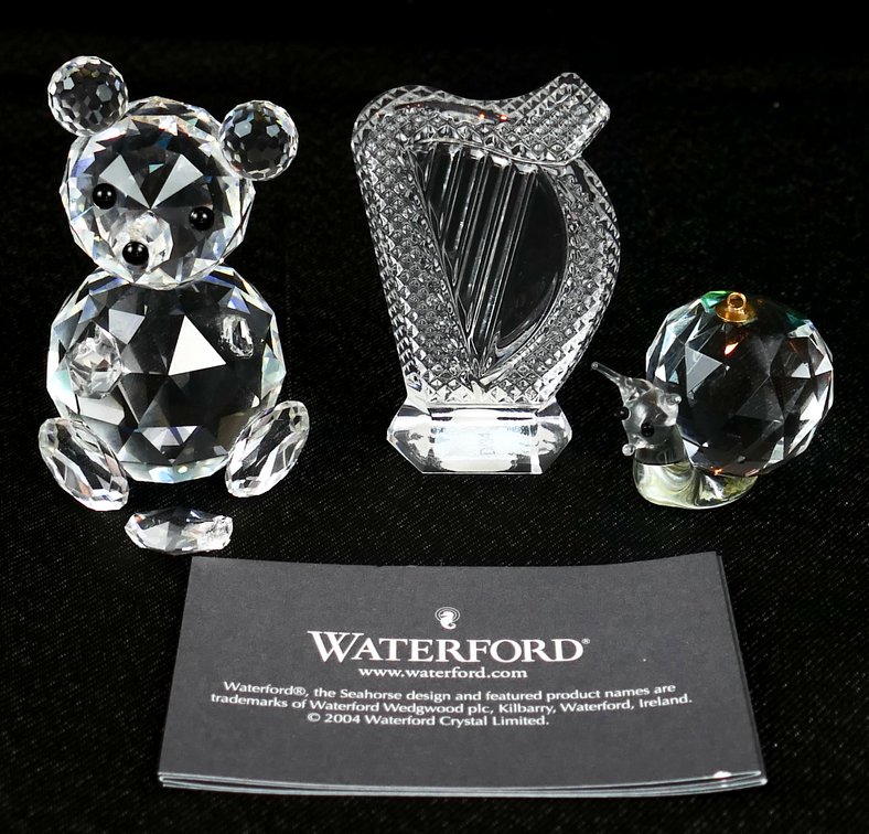 Three Crystal Figurines