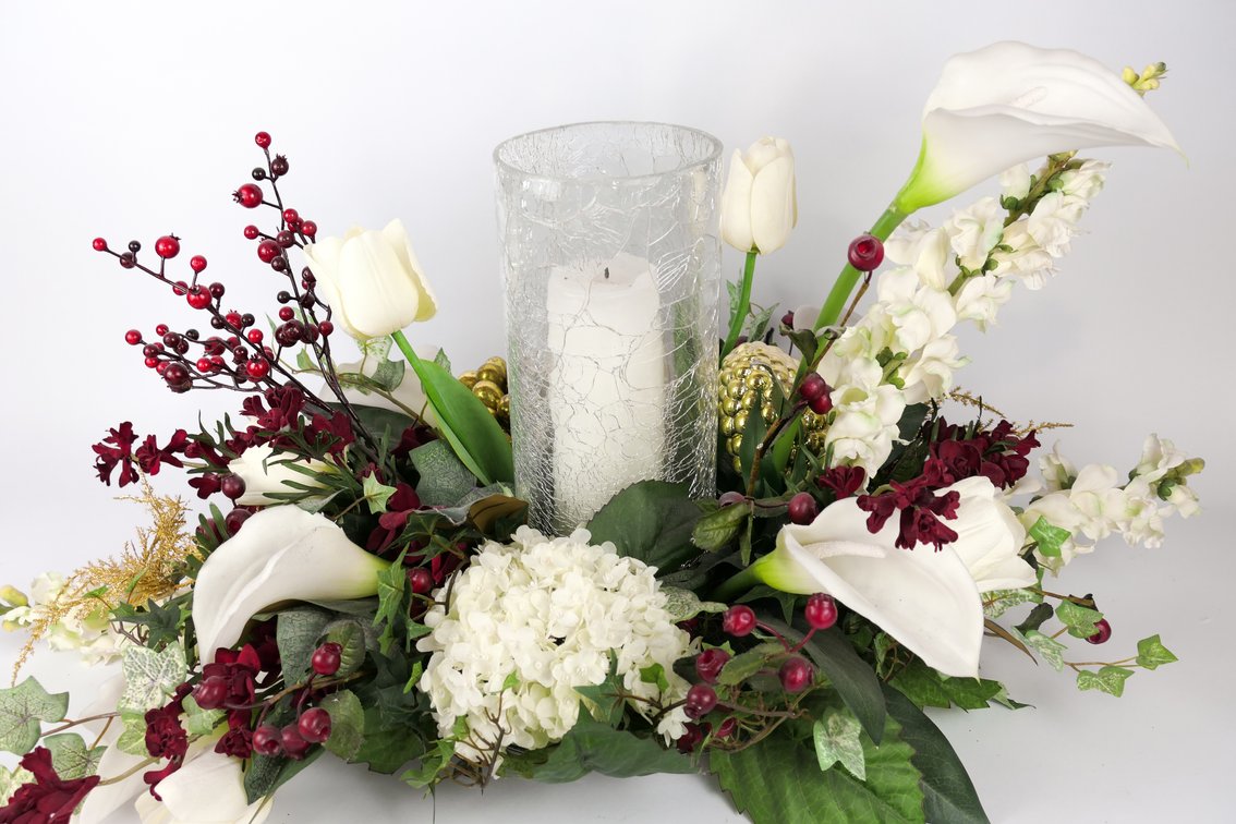 Faux Floral Glamorous Centerpiece