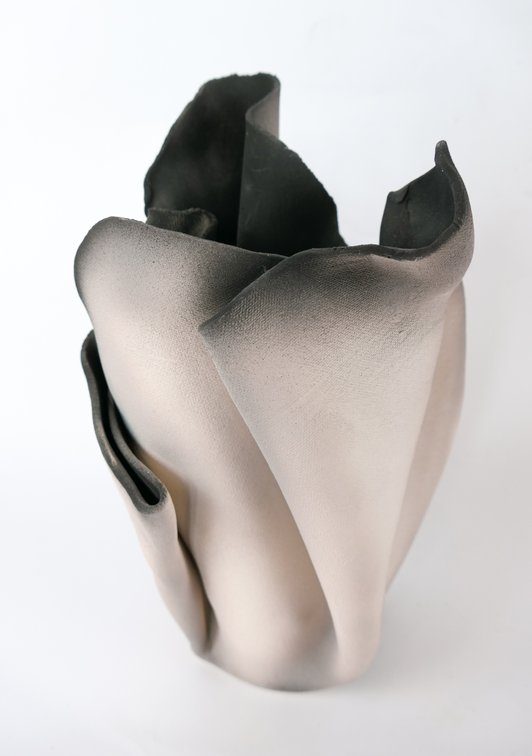 Artist Signed Sculptural Folded Vessel