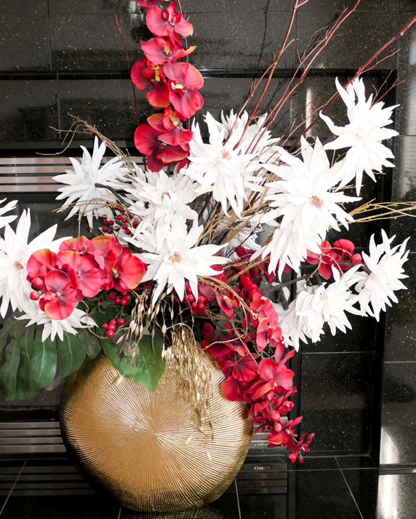 Gold Tone Floral Arrangement