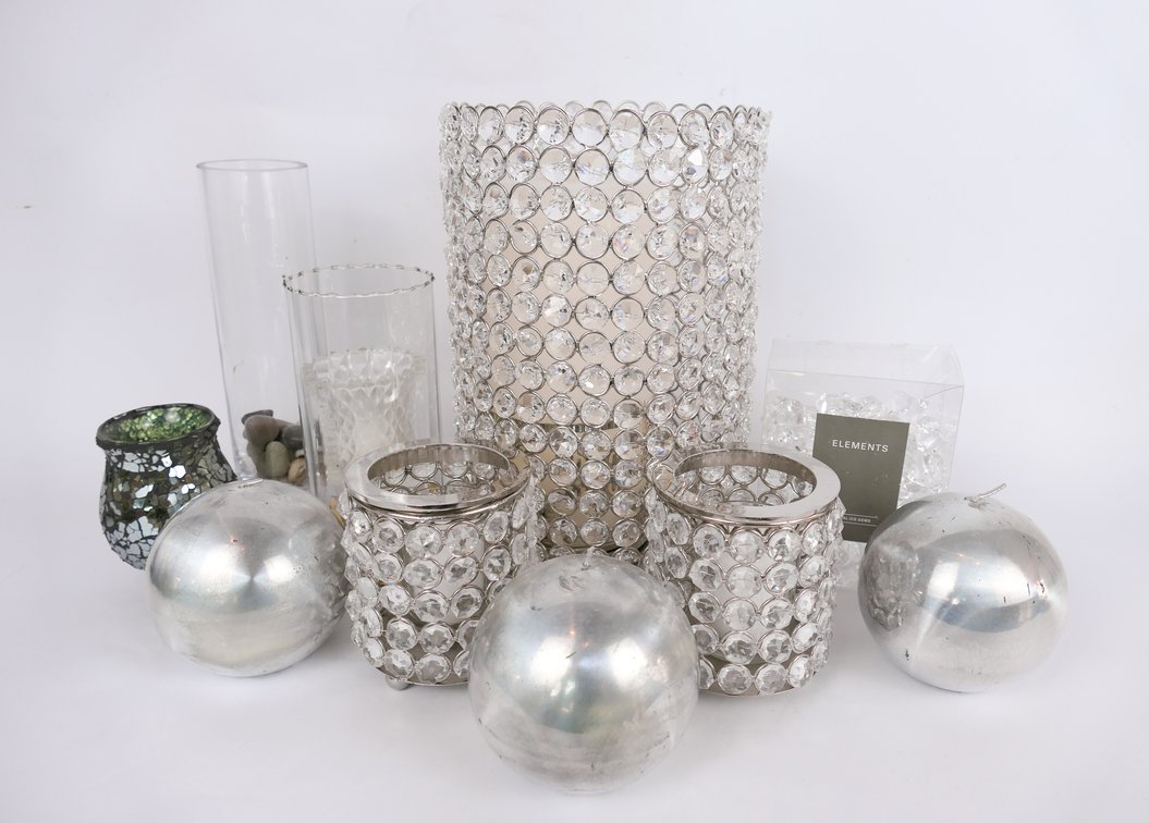 Decorative Silver and Gold Candle Holders