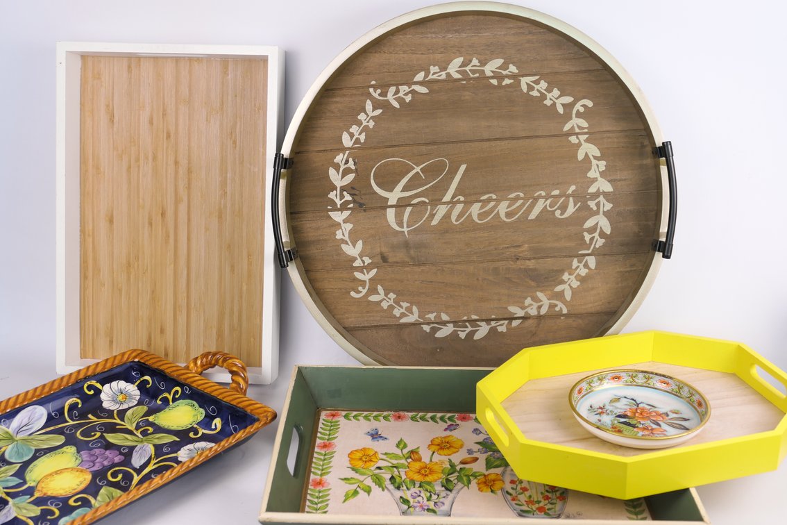 Six Decorative Trays