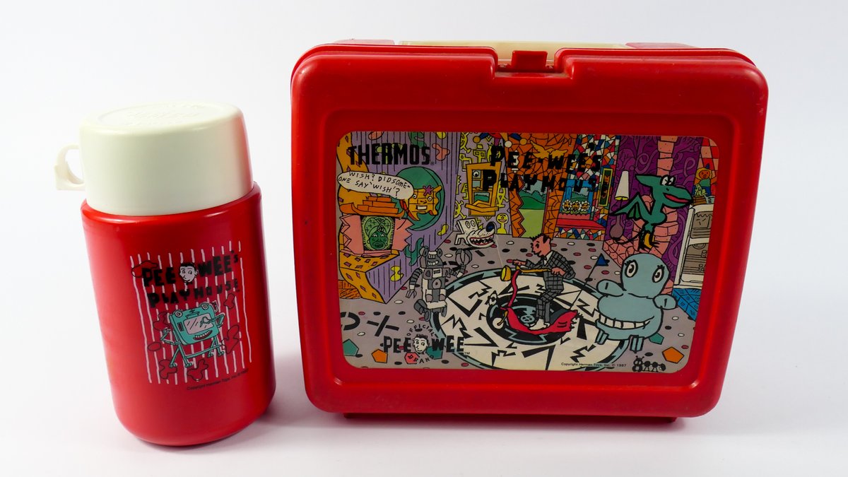1987 Thermos Brand Pee-Wee's Playhouse Plastic Lunchbox