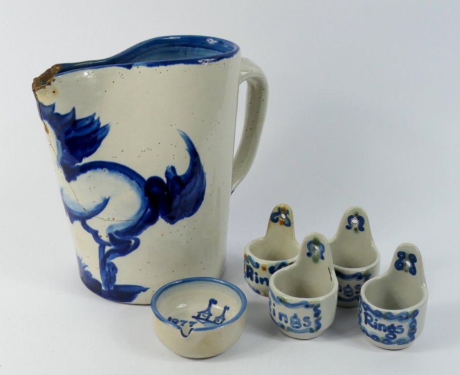 M.A. Hadley Pitcher and Ring Holders