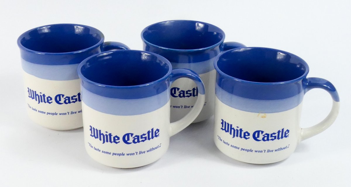 Four 1980's White Castle Coffee Mugs