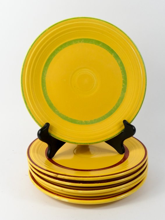 1940's Fiestaware For Sears Striped Plates