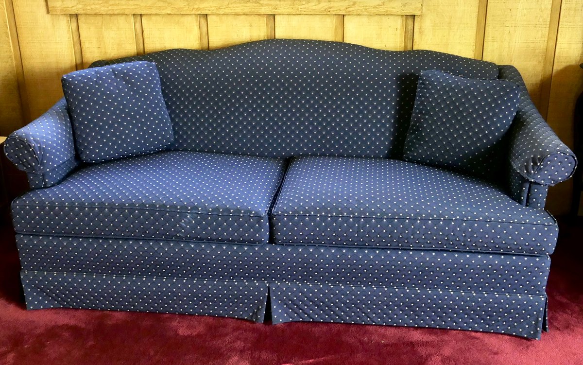 Blue Upholstered Sofa by Thomasville