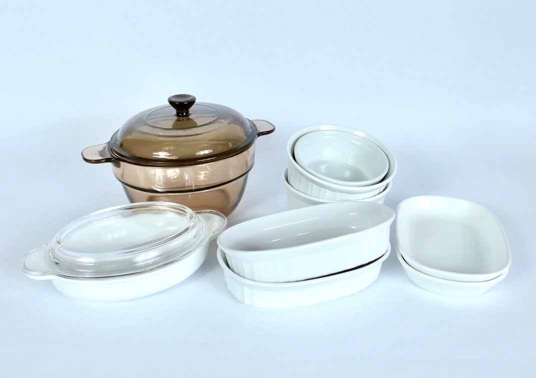 White Corning Ware Dishes